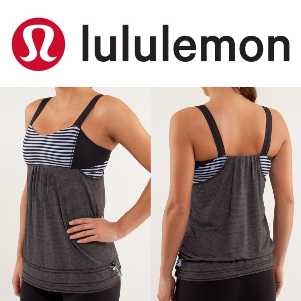 Lululemon Run: Back On Track Tank
Black / Classic Stripe Polar Haze Black

#114